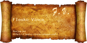 Flesko Vince névjegykártya